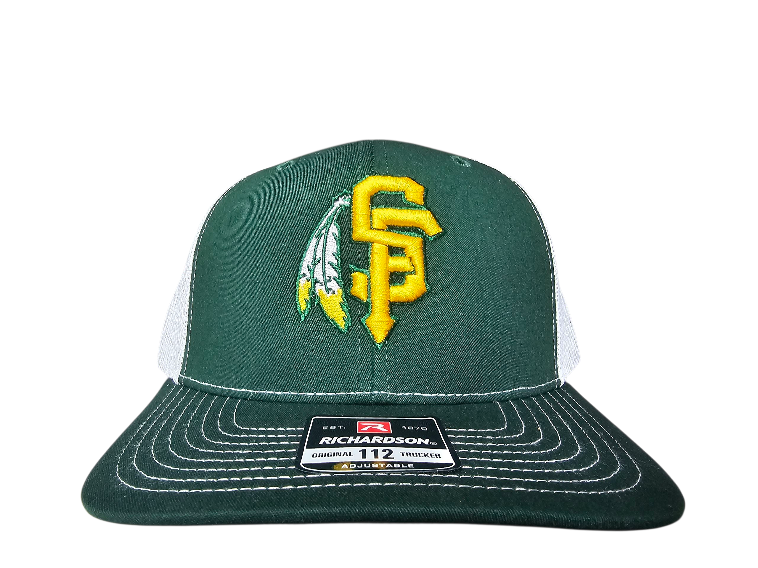 SF PUFF 3d embroidery green and white hat