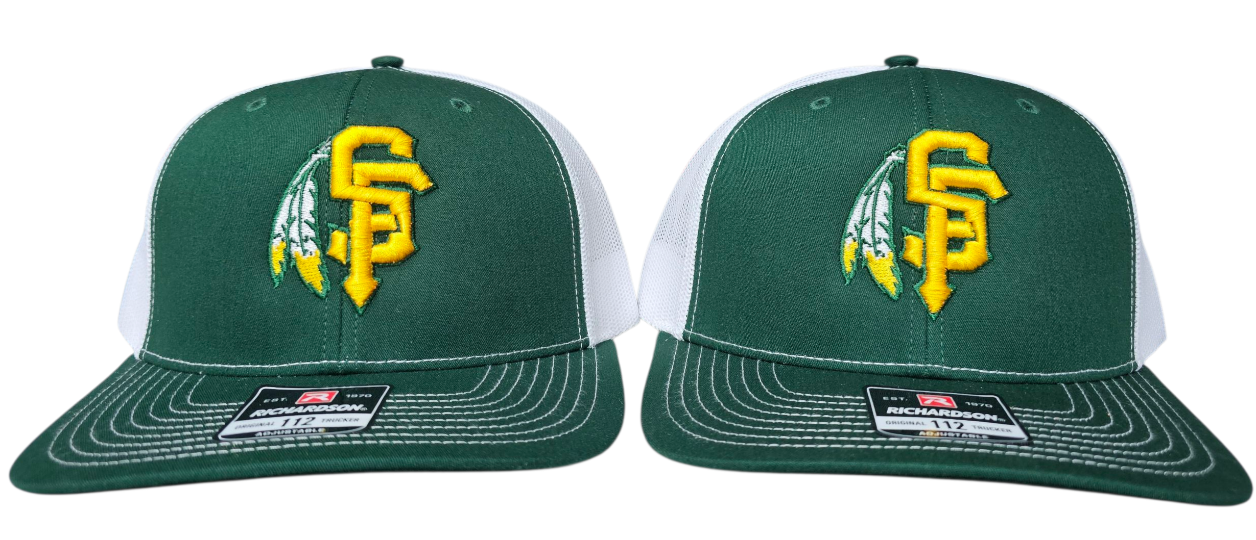 SF PUFF 3d embroidery green and white hat